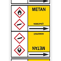 Značení potrubí, metan